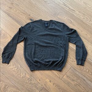 Banana Republic Dark Gray V-Neck Sweater